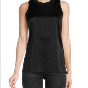 NWT Vince Rib Crewneck Tank. Crinkled texture.